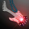 Lightup USA Guitar Necklace with Blue and Silver Mardi Gras Beads