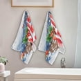 thumbnail image 4 of Watercolor Snowman Cute Bird Hand Towels, Christmas Kitchen Towel Ultra Soft and Absorbent,Decorative Fingertip Face Towel for Bathroom Hotel, 2 PCS, 28.3"x 14.4", 4 of 6