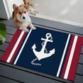 thumbnail image 3 of 2x3 Ft Entryway Area Rug, Navy Blue Red Stripe Kitchen Rug Runner Washable Floor Mat, Coastal Nautical Anchor Farmhouse Non Slip Indoor Door Mat Throw Carpet for Bathroom Living Room Bedroom, 3 of 8