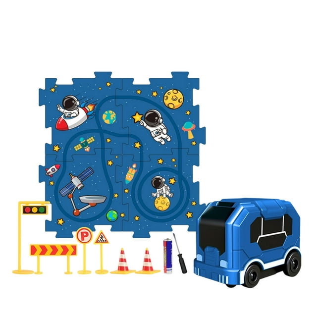 TIELUTT Children's Educational Puzzle Track Play 2026 Puzzle Track Battery Circuit Board for Kids under 8 Educational Keyboard Multiplication Animals for Kids 3-5 Multiplication Table Building for Ki