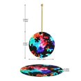 thumbnail image 4 of Adorno navideño colgante con salpicaduras de acuarela para árbol de Navidad que concientiza sobre el autismo: adornos navideños colgantes de cerámica para las fiestas: ideas para regalar adornos, 4 of 8