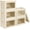 Beige, variant on Foldable Storage Cubes with Lids - 5 Pack Clear Window Storage Bins, Large Decorative Storage Containers with Handles for Clothes, Towels, Blankets, Sheets, Beige