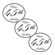 45TH CLASSY BLACK DECO FETTI (24 PIECES/PKG) by Partypro