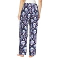 thumbnail image 3 of Daiia Skull flower crystal Women's Sleep Pant with Pockets and Drawstring,Pajama Pants-Medium, 3 of 9