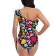 thumbnail image 5 of Gaeub Underwater Diving Animals Women's One Shoulder Ruffle Tummy Control Swimwear for Swimming Surfing Beach Party - X-Large, 5 of 8