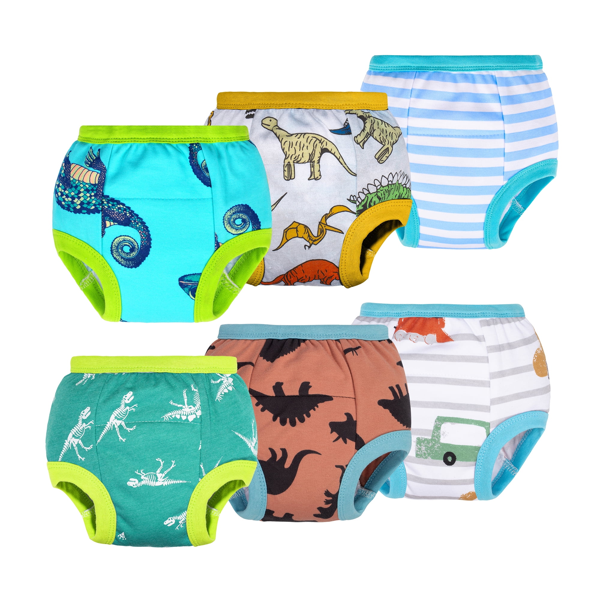 BIG ELEPHANT Baby Boys Potty Training Pants, Toddler Solid Color Training Underwear, 12-24 Months