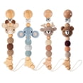 thumbnail image 1 of Pinzas para chupetes de bebé tejidas a mano LSTRAGY, paquete de 4, 1 of 7