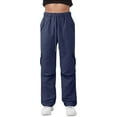 thumbnail image 6 of Women's Waterproof Rain Pants - Lightweight Windproof Overpants for Hiking, Golf, Fishing & Outdoor Work Navy S, 6 of 7