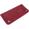 thumbnail image 1 of & Drink, Cartera de cuero con doble cierre, capacidad para hasta 3 tarjetas, además de billetes y monedas planos/estuche/bolsa/accesorios, hecha a mano, incluye garantía de 101 años (marrón bourbon), 1 of 4