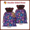 thumbnail image 2 of Rocae Rainbow Snowflakes Print Christmas Drawstring Linen Gift Bag with Drawstrings Treat Bag Goody Present Bags for Christmas Party Favor, 2 of 8