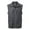 Grey, variant on Mens Casual Sports Vest Multi Pocket Fishing Vest Solid Color Zipper Cardigan Fishing Jacket,Tank Tops Men,L