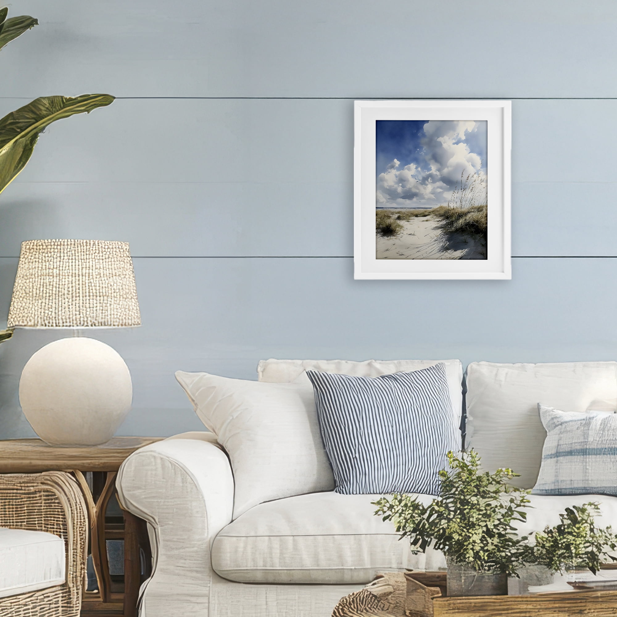Stupell Industries Dunes In The Sunshine White Framed Print Under Glass, design by Franklyn Gregory