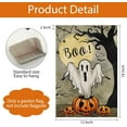 thumbnail image 6 of Halloween Garden Flag 12x18 Inch Double Sided Burlap Small Vertical Boo Ghost Halloween Decor for Farmhouse Yard Outdoor, 6 of 6