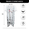 thumbnail image 6 of HELLHERO Bird Pattern Design Bathing Suit Cover Up Breathable High Quality Fabrics Half Sleeve Long Kimono Swimsuit Cover Up, 6 of 6