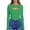 Green, variant on Women's Long Sleeve Slim Fit T-Shirt, Stretchy Crew Neck Cutout Casual Top, 1 Piece, S-XXL Plus Size Friendly