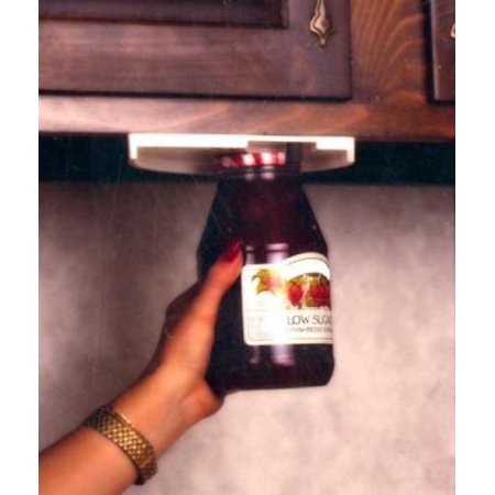 Can Opener - Attach To Bottom of Cabinets To Unscrew Jars, Cans