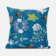 thumbnail image 4 of Amrita Sen Designs CAPL1141BrCDS-BL-20x20 20 x 20 in. Checkerboard & Flowers Broadcloth Indoor & Outdoor Blown & Closed Pillow - Multi Color, 4 of 7