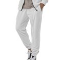 thumbnail image 1 of UKAP Men Sweatpants Elastic Waist Pants Drawstring Trousers Loose Summer Bottoms White S, 1 of 4