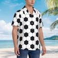 thumbnail image 5 of Balery Soccer Ball Print Men's Hawaiian Shirts Short Sleeve Beach Shirt Relaxed Fit Vacation Button Down Shirts-XX-Large, 5 of 9