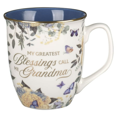 

Mug-Greatest Blessings Grandma (Proverbs 31:25)-Blue Floral (MUG1120)