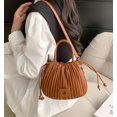 thumbnail image 3 of Kukuzhu Hobo Bag Small Purse Women Leather Shoulder Bag Pleat Fashion Cute Designer Handbag, 3 of 6
