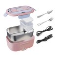 thumbnail image 1 of Siruishop Electric Lunch Box Convenient Food Heater Food Warmer for Outdoor Car Office Pink Gray, 1 of 8