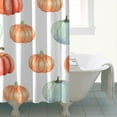 thumbnail image 4 of Rustic Autumn Farm Pumpkins Harvest Shower Curtain,Reusable Bath Curtain with Hooks Vintage Polyester Fabric Bathroom Curtains for Halloween Thansgiving Christmas Hotel Dorm, 4 of 5