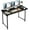 Black, variant on YRLLENSDAN Modern Simple Style Kids Desk with Adjustable Feet and Metal Frame, Black/Brown/Vintage