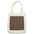 thumbnail image 1 of Abstract Tote Bag, Warm Colored Brush Marks with Dots Pattern Diagonal Stripes on a Dark Backdrop, Cloth Linen Reusable Bag for Shopping Books Beach and More, 16.5" X 14", Cream, by Ambesonne, 1 of 2