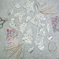 thumbnail image 5 of Foil Paper Art Foils Sheet - Gold/Silver Foils Sheets, Decorative Metal Sheet Embossing Tools, with 2 Rolls Wire, Engraving Tools, Artwork Making Kit, for Painting Gilding Crafting Decoration, 5 of 8