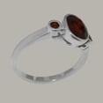 thumbnail image 3 of LBG British Made Solid 925 Sterling Silver Natural Garnet Womens Anniversary Ring - 33 size options - Size 12, 3 of 6