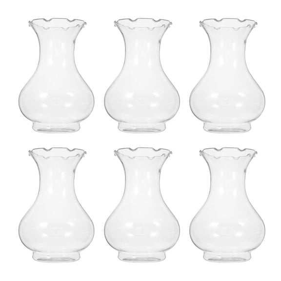 OFFIGAM Transparent Plastic Flower Vase for Hydroponic Plants Decorative Tabletop Centerpiece Ideal for Home or Office 6pcs