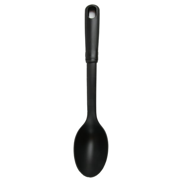 Mainstays Nylon Solid Basting Spoon, SoftTouch Handle, Black