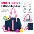 thumbnail image 2 of Waterproof Pickleball Paddle Bag for Men and Women, Large Capacity Tennis Bag with Adjustable Shoulder Strap and Zippered Paddle Compartment,M28, 2 of 7
