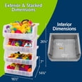 thumbnail image 2 of ReadySpace Extra Large Plastic Storage Bins, Stackable Organizer, Clear, 4 Pack, 2 of 8