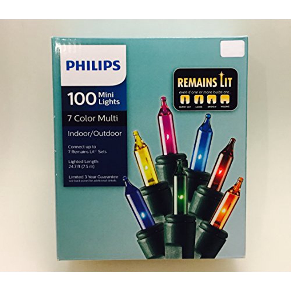 Philips Multi Mini Lights 100 Bulbs Remains Lit
