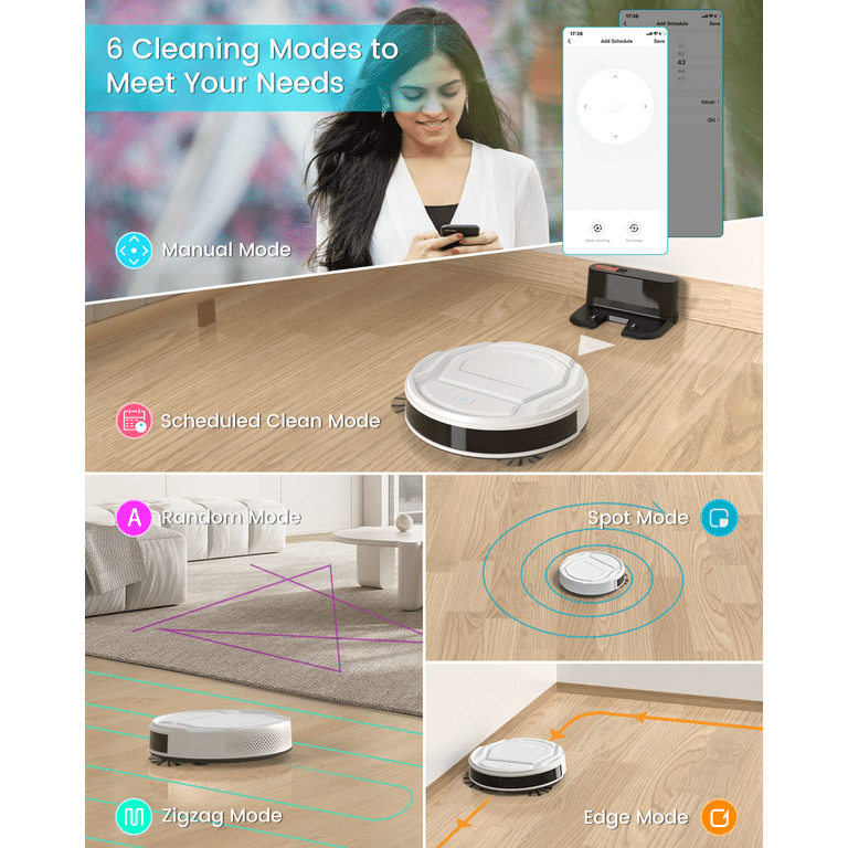Lefant Robot Vacuum Cleaner, Ideal for Pet Hair Hard Floor and Daily  Cleaning, Upgraded M210 Pro 