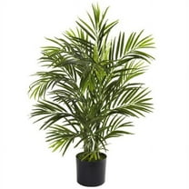 Nearly Natural Indoor/Outdoor 30" Areca Palm UV Resistant in Green/Black