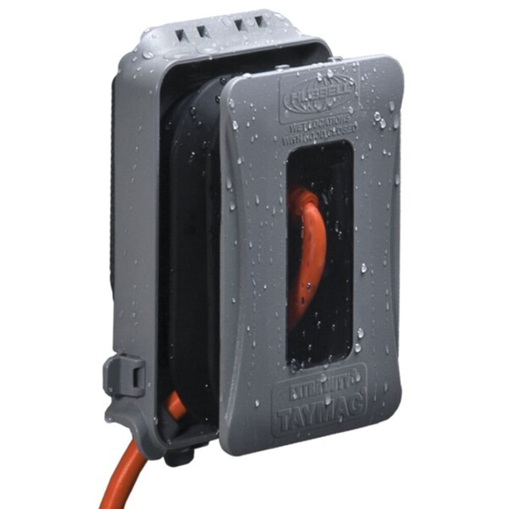 RACO INCORPORATED Outlet Cover, Expandable, Gray ML500G