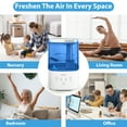thumbnail image 6 of 4.5L Ultrasonic Humidifiers For Bedroom, Fabuletta Cool&Warm Mist Humidifier With 3 Adjustable Mist Levels,Timer and 360 Nozzle Output, 2 in 1 Large Room Humidifier Essential Oil Diffuser, 6 of 8