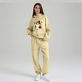 thumbnail image 5 of WTOBBY Women's Halloween Themed Pullover Hoodie and Jogger Pants Set, Cozy Casual Graphic Print Two Piece Lounge Wear for Women,Beige L, 5 of 5
