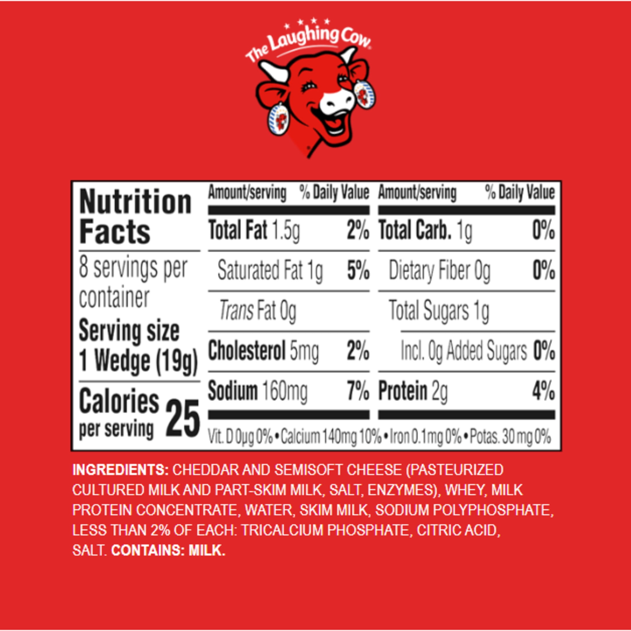 The Laughing Cow® Creamy Light Spreadable Cheese Wedges, 5.4 oz
