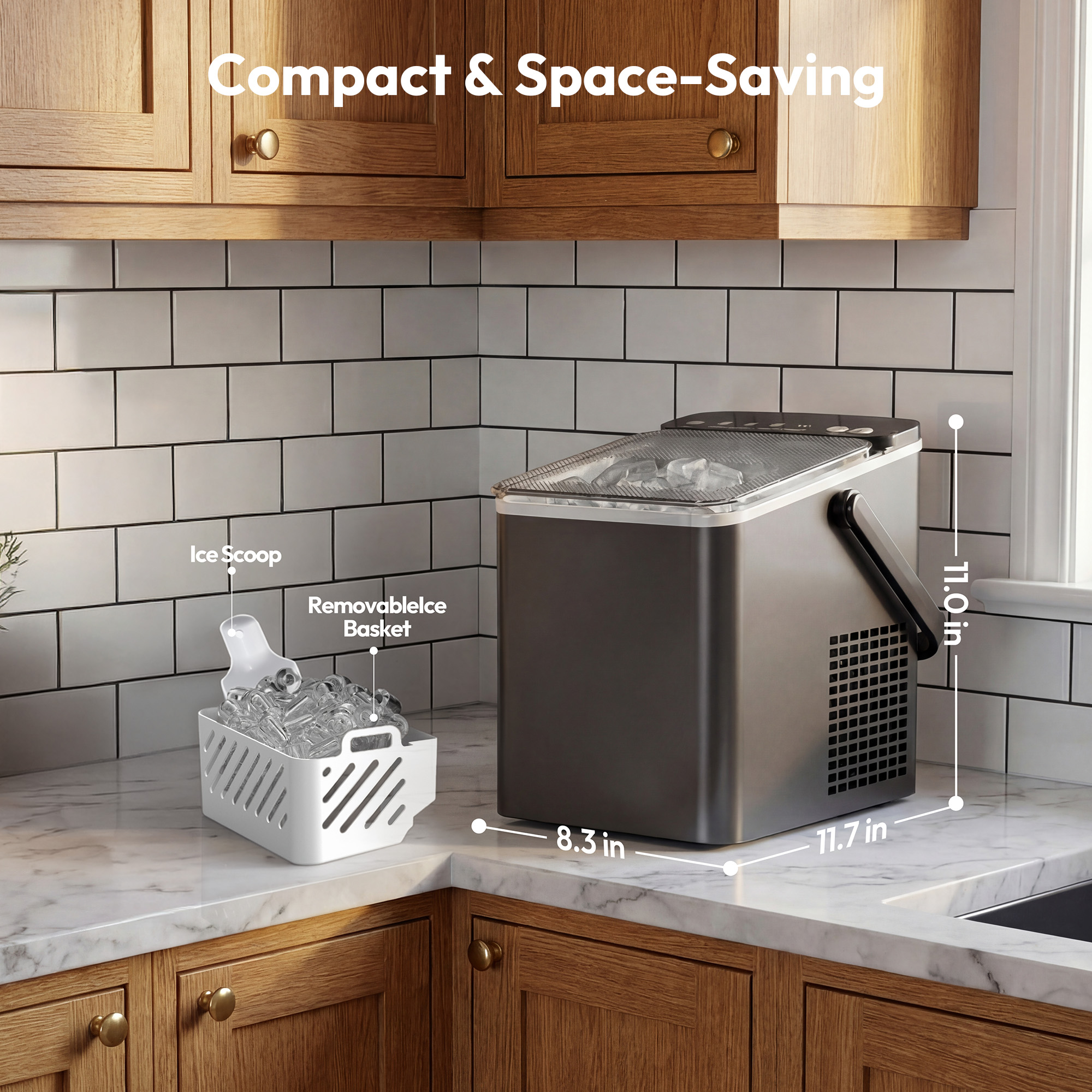 EUHOMY Countertop Ice Maker, 26 lbs/Day Portable photo 7