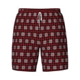 thumbnail image 4 of Lsque Mens Swim Trunks Red Buffalo Plaid Merry Christmas Pattern - Bathing Suit Compression Liner - Beach Swim Shorts Swimwear - (S-3XL) - Stretch Quick Dry -Large, 4 of 9