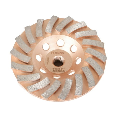 

5 inch Diamond Cup Grinding Wheels 18 Row Segments 5/8 -11 Arbor for Concrete Masonry Angle Grinder