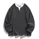 thumbnail image 2 of Kalauyu Men's Casual Striped Shirts Crewneck Long Sleeve Basic T-Shirt Basic Daily Work Stripe Tee Tops, 2 of 9