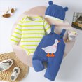 thumbnail image 2 of masbird Newborn Baby Girl Clothes Infant Baby Ruffle Romper Pants Fall Winter Outfits 3PCS Gifts Set Toddler Girls' Clothing,Green,9-12 M, 2 of 5
