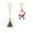 B, variant on iTNHFP Small Hoop Earrings Women Christmas Santa Decoration Christmas Pentagonal Earring Christmas Tree Asymmetrical Earrings Women for Women