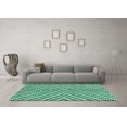 thumbnail image 3 of Ahgly Company Indoor Rectangle Abstract Turquoise Blue Modern Area Rugs, 7' x 9', 3 of 4