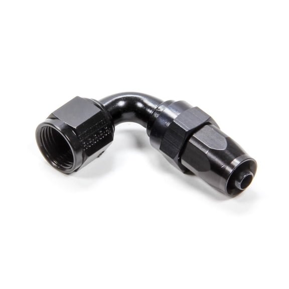 Hose Fitting #8 90 Deg. to #6 Hose Black